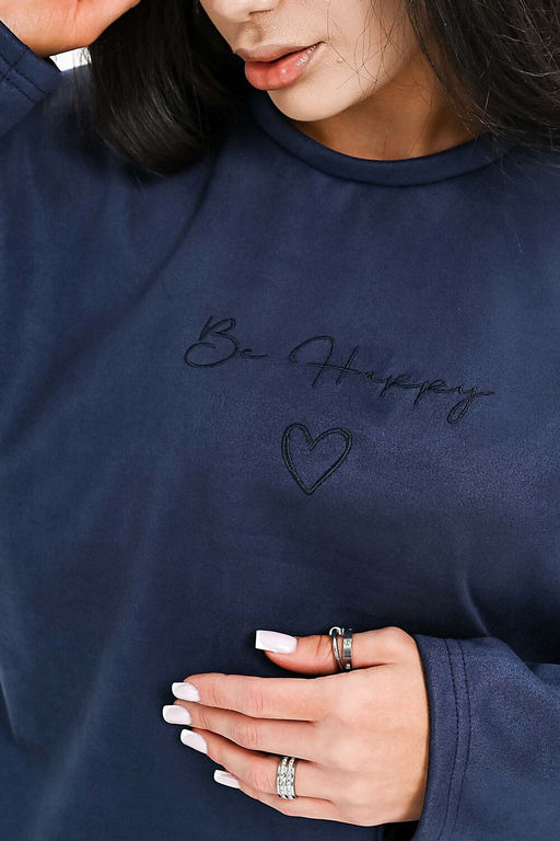 Свитшот из мягкой эко замши