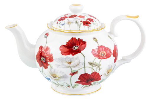 Чайник 1 л 24*14*15 см "Маки" NEW BONE CHINA
