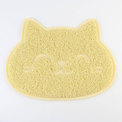 Коврик универсальный под миску и лоток «Мордочка», 30х40 см, бежевый