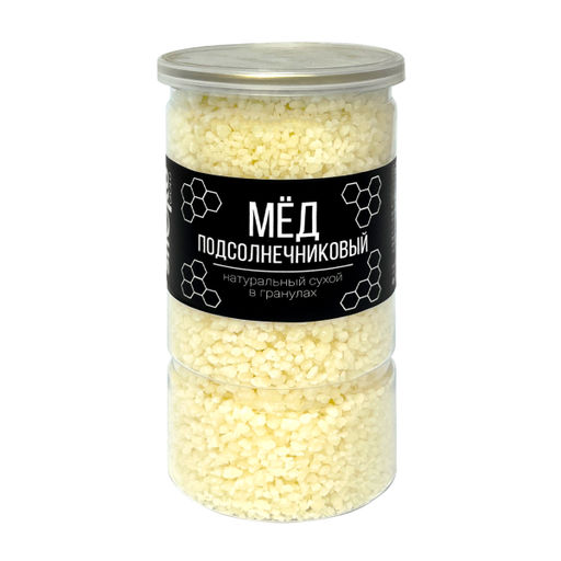 Медовые гранулы подсолнечниковые 350г (состав: мёд натуральный, глюкоза)