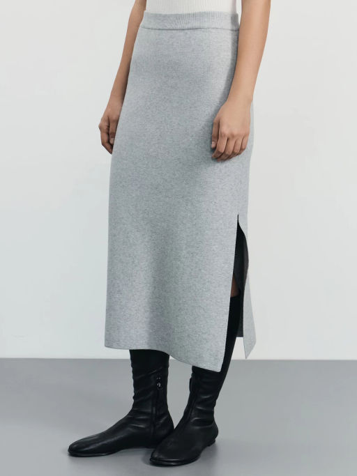 Вязаная юбка миди с вискозой / Zarina