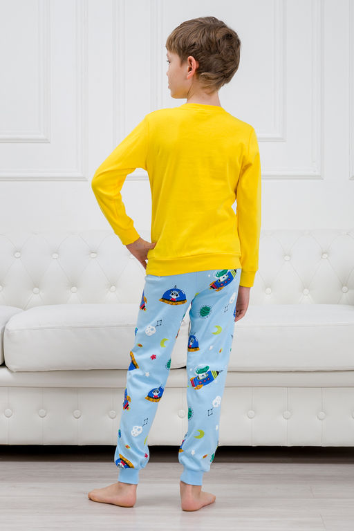 Пижама детская из интерлока Улыбка енот в нло - Амадэль фото 3