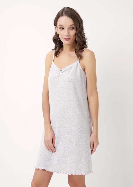 CLE LS15-1171 Сорочка ночн. жен. меланж св.серый - Clever wear фото 2