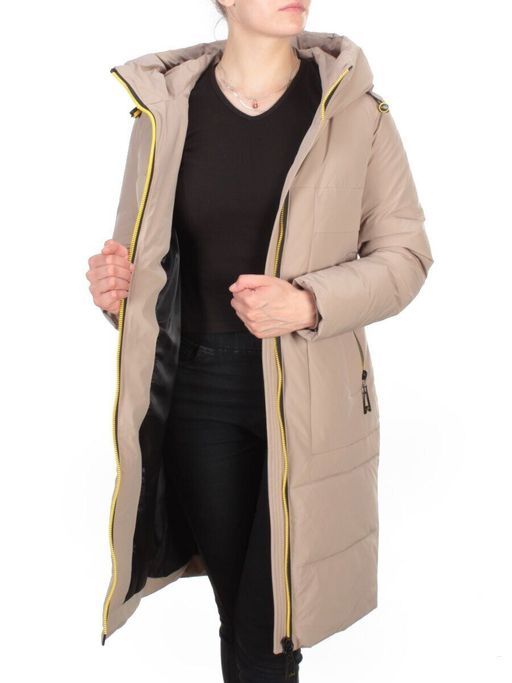 888 BEIGE Пальто зимнее женское VINVELLA (200 гр. холлофайбер) - Fashion фото 9