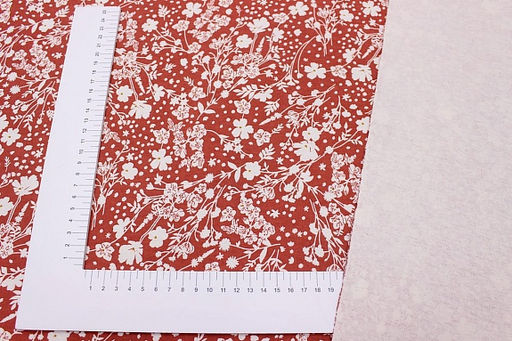 Теплый хлопок Мирана цв.кирпично-терракотовый, ш.1.48м, хлопок-100%, 140гр/м.кв - Купава фото 4