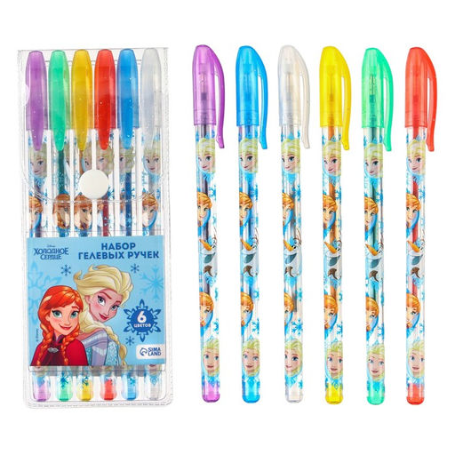 Набор гелевых ручек с блёстками, 6 цветов, Холодное сердце - Disney фото 6