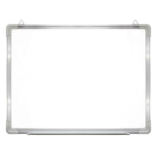 Доска магнитно-маркерная белая "Attomex" 1200x900 мм, с гальванизированным стальным листом на задней стороне, алюминиевая полка для маркеров, открытое крепление, термоусадочная пленка
