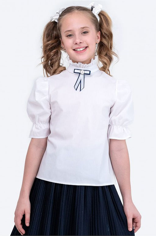 Хлопковая блузка из поплина для девочки Happyfox