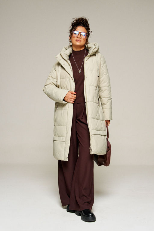 Пальто Beautiful Free 8022 фисташковый