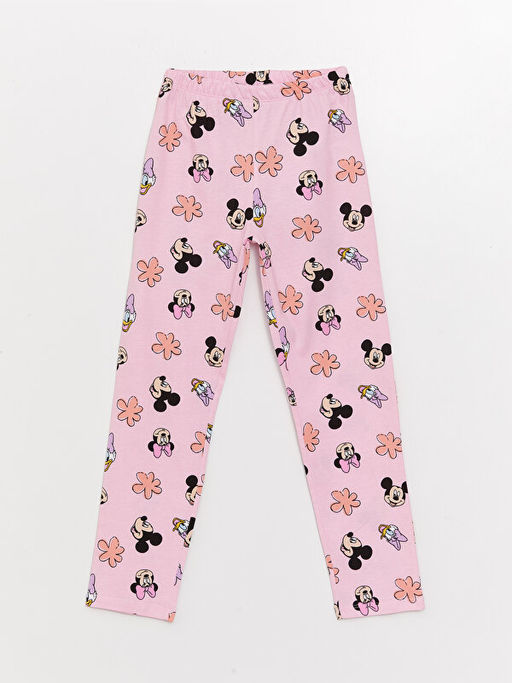 G?mlek Yaka Minnie Mouse Bask?l? Uzun Kollu K?z ?ocuk Pijama Tak?m? - Waikiki фото 3