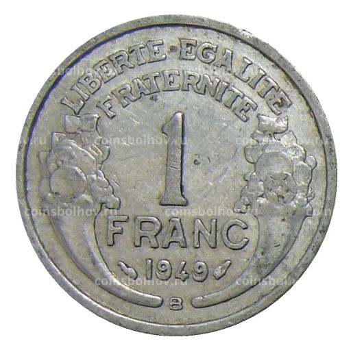Монета 1 франк 1949 года В Франция