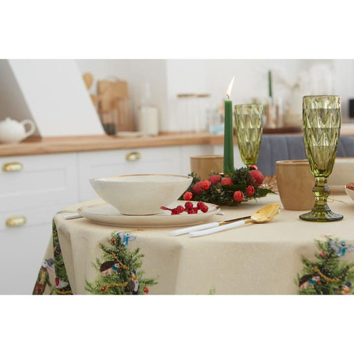 Скатерть новогодняя Этель Noble Christmas d=220 +/- 3см с ГМВО, 100% хлопок, саржа 190 гр/м2  фото 11