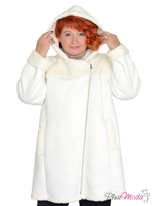 Жакет-дубленка Модель №1384 размеры 44-84 - Plusmoda фото 4