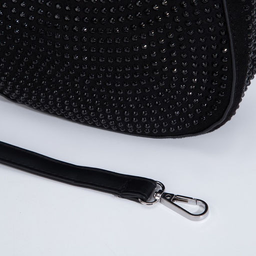 Сумка-багет на молнии, цвет чёрный - Simaland фото 6