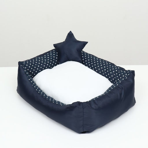 Лежанка со звездочками , 50 х 40 х 15 см, подушка из бязи, флиса, - Simaland фото 4