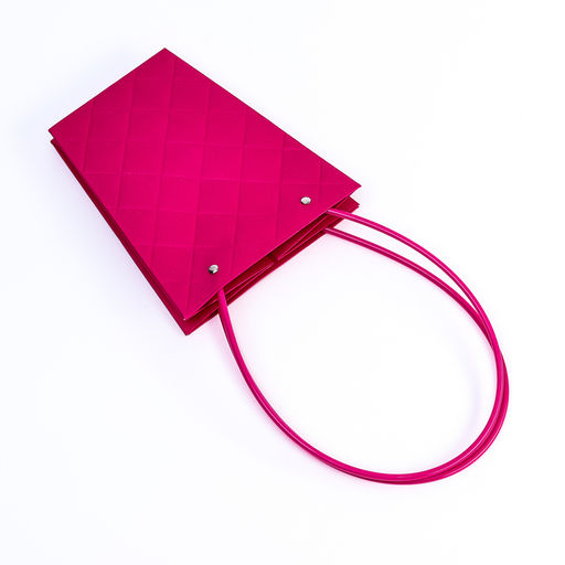 Цена за 10 шт. Сумка для цветов тиснение малина влагостойкая, 17x17-11.5x11.5-20 см - UPAK LAND фото 3