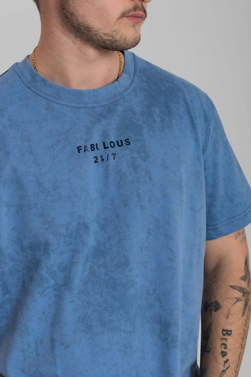 Футболка М124053Тв индиго - Елена фото 2