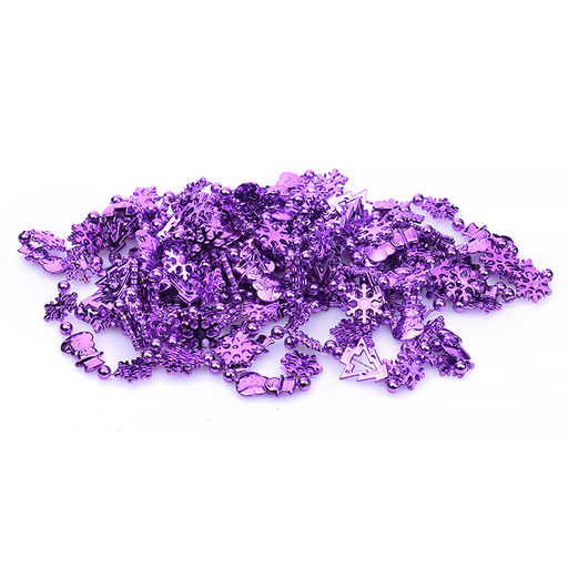 Новогоднее украшение "Бусы" 5м, сиреневые, в банке