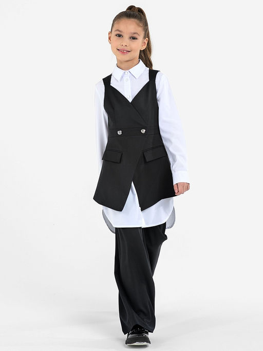 Школьный жилет для девочки Mooriposh, модель 1123