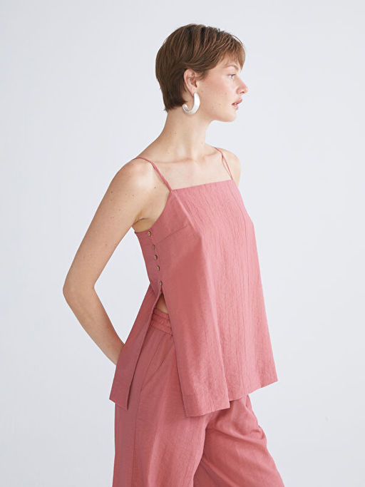 Kare Yaka Dokulu Bluz