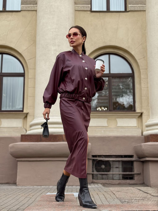 Юбка AURA 5076-164 бургунди