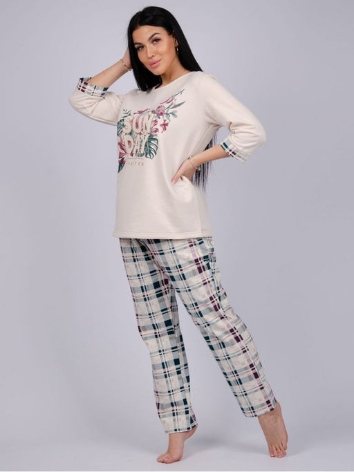 Пижама, домашний костюм ДК-62-бежевый - Ihomelux фото 2