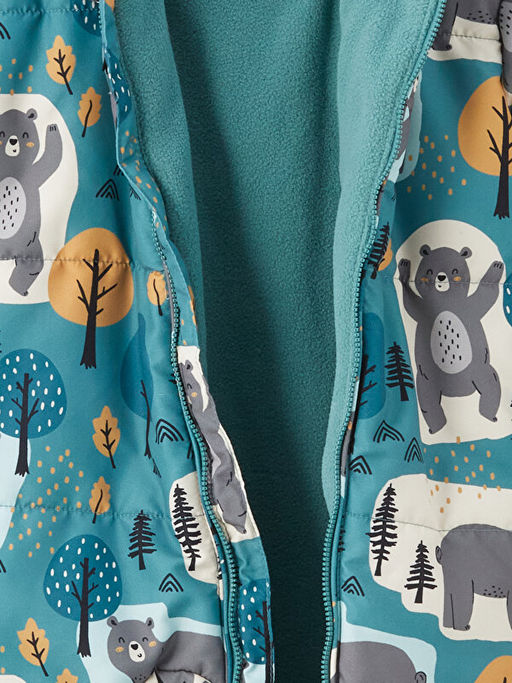 Kap??onlu Uzun Kollu Bask?l? Erkek Bebek Astronot Mont - Waikiki фото 2