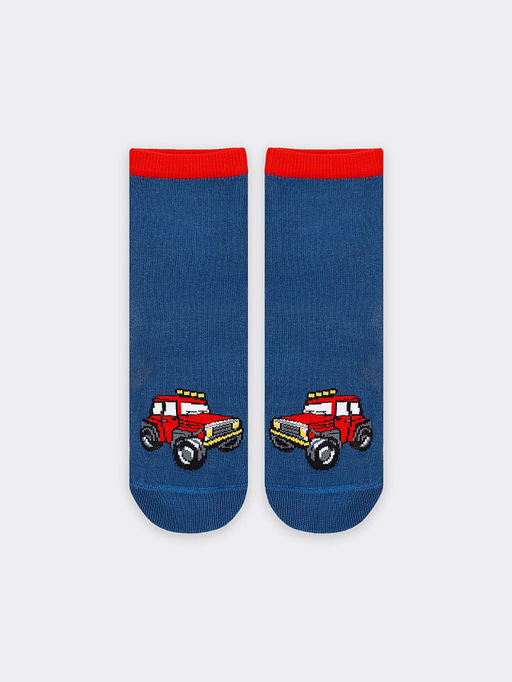 Цена за 5 пар! Носки детские синие с рисунком в виде джипа - Mark formelle фото 4