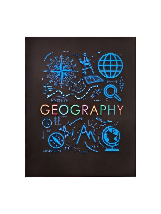 Тетрадь предметная СуперНеон, 48 листов в клетку География, обложка мелованный картон, блок офсет - Calligrata фото 11