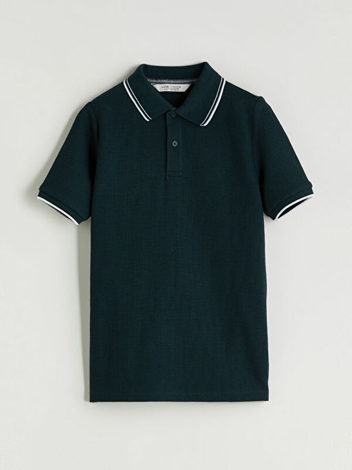 Polo Yaka Dokulu Erkek ?ocuk Ti??rt