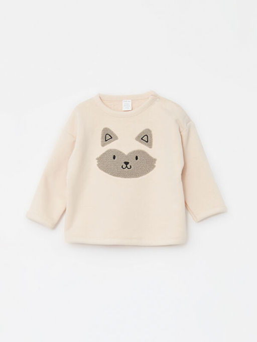 Bisiklet Yaka Uzun Kollu Erkek Bebek Sweatshirt ve Pantolon 2li Tak?m - Waikiki фото 2