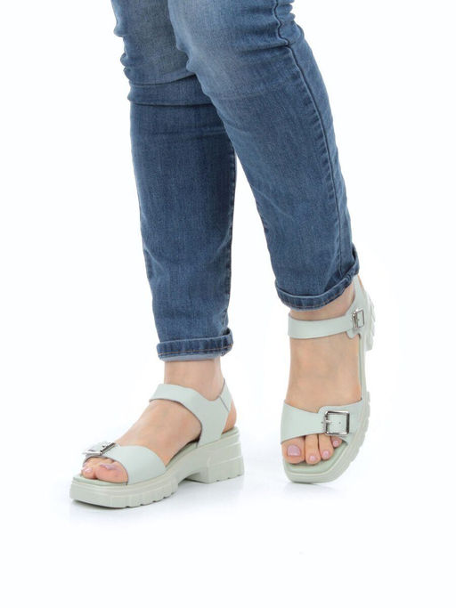 08-PEXL130-3 LT.GREEN Босоножки женские (натуральная кожа) - Фабричный китай фото 2