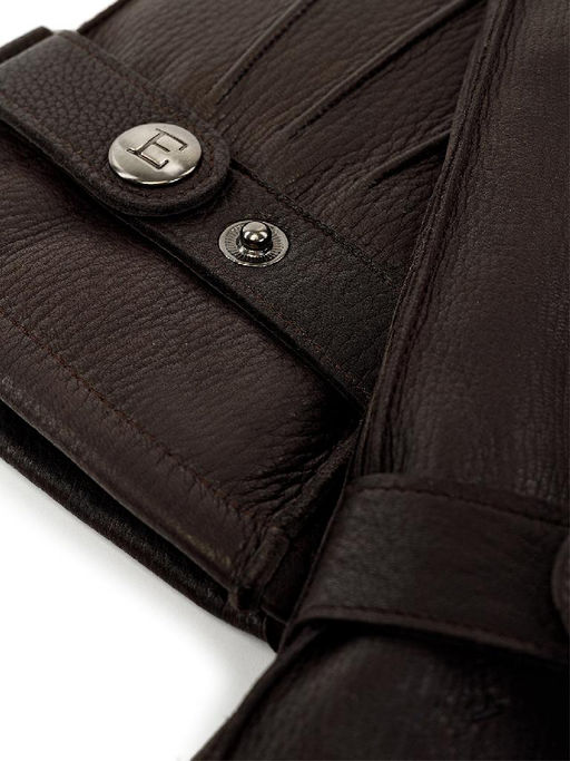 Перчатки мужские н/м ягн OS620 brown - Eleganzza фото 3