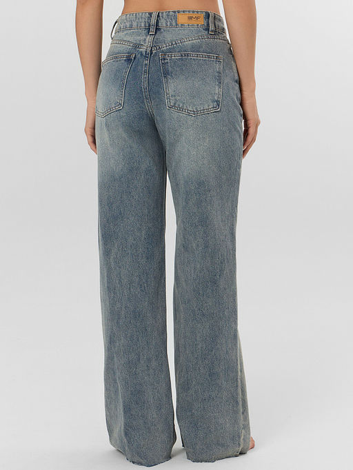 Джинсы женские wide leg синие - Mark formelle фото 3