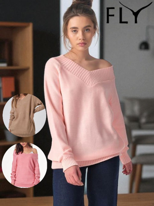 Джемпер вязаный оверсайз с резинкой - Fly фото 23