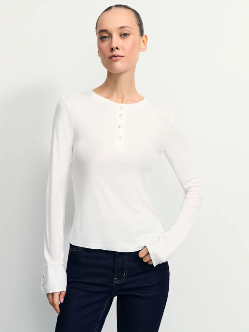 Лонгслив в рубчик из вискозы / Zarina  фото 4