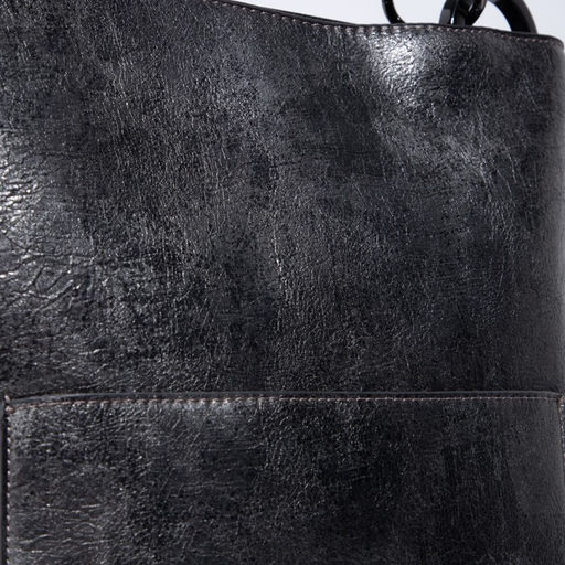 Сумка-тоут на молнии, наружный карман, длинный ремень, цвет серый - Simaland фото 5