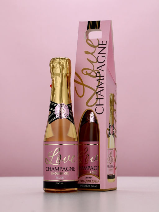 Гель для душа во флаконе шампанское Love Champagne, 250 мл, Чистое счастье  фото 2