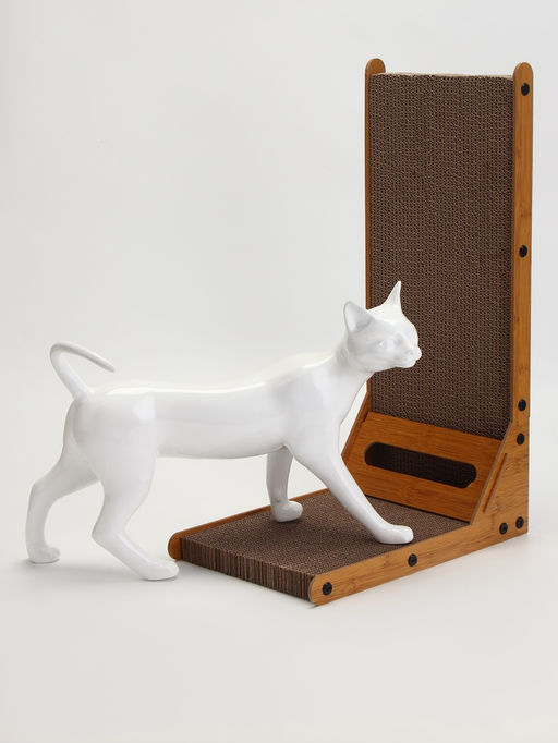 Когтеточка-лежанка Пижон из гофрокартона с кошачьей мятой Хочу-Точу, 604025 см фото 3