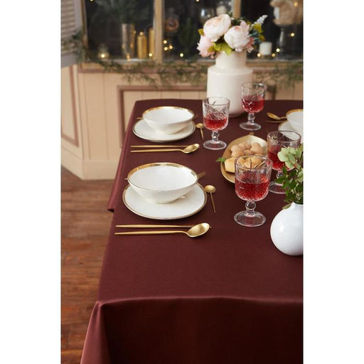 Скатерть Этель Cozy 150*220 +/-3см, цв.шоколад, пл. 192 г/м2, хл с ВГМО  фото 5