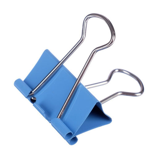 Зажимы для бумаг 32 мм, 12 штук, deVENTE, металлические, МИКС х 4 цвета, картонная коробка