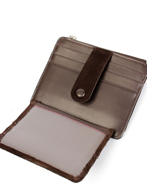 LACCOMA кредитница LA-6525-Z-темно-коричневый натуральная замша фото 4