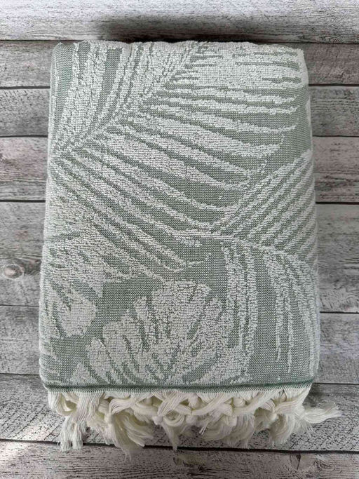 Пляжное полотенце пештемаль 100% хлопок Filipin зеленый (90*170)