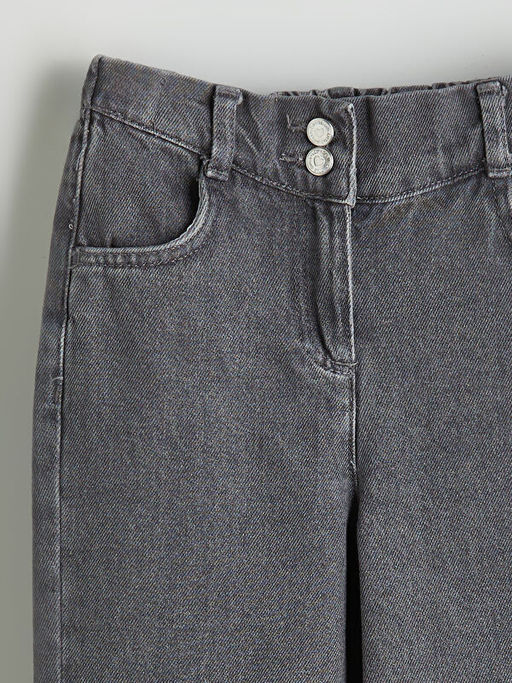 Beli Ayarlanabilir Lastikli K?z ?ocuk Jean Pantolon