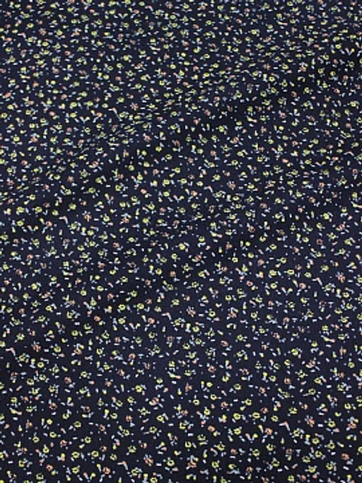 Микровельвет Маленькие лютики на чернильном, ш.1.1м, хлопок-100%, 130гр/м.кв