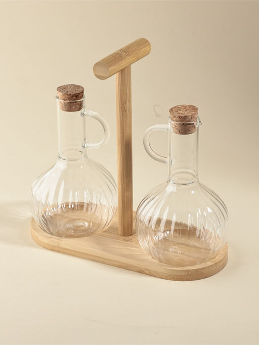 Набор бутылей для масла на подставке "Удобство" 350 мл