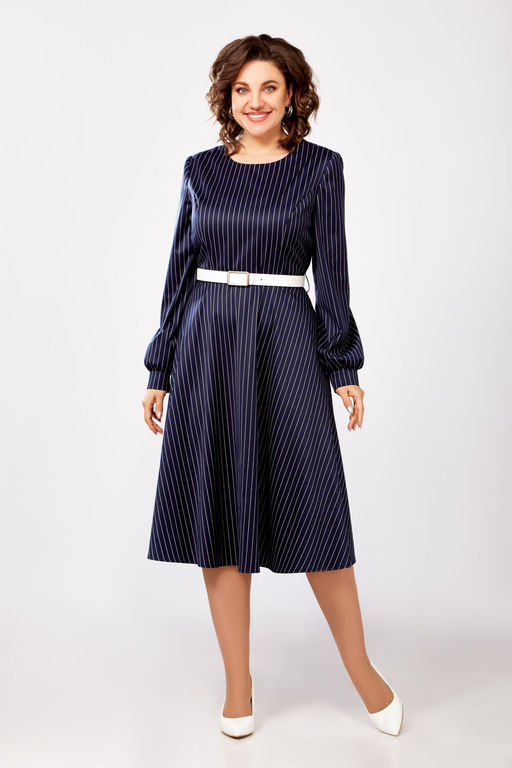 Платье Swallow 810 темно-синий+белая полоска фото 2