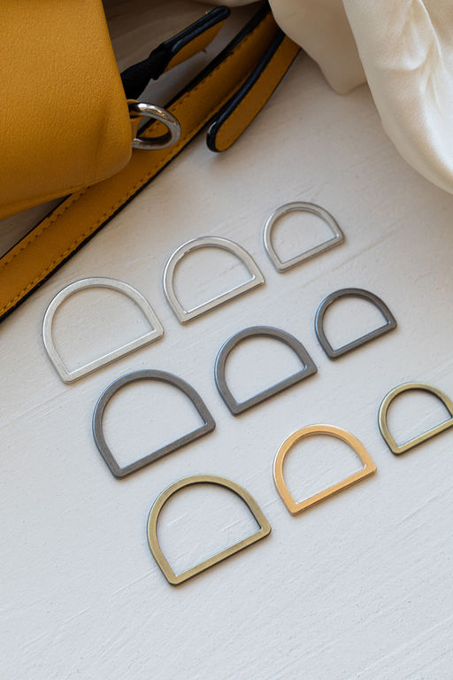 Фурнитура сумочная металл Gamma GH 22/20 Полукольцо литое d 20 мм 10 шт. №06 под черный никель