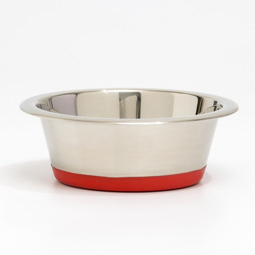 Миска стандартная с нескользящим силиконовым основанием, 400 мл, красная - Пижон фото 2