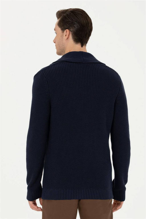 Мужской темно-синий трикотажный кардиган - U.s. polo assn фото 12